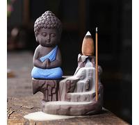 Zisha View Smoke Waterfall Backflow Aromatherapy Furnace Holder Creative Alpine Flowing Water Incense Burner Road Home Decoration (Blue)