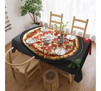 ZISHAK Grande nappe rectangulaire à pizza - Décoration de salle à manger élégante pour fêtes, restaurant