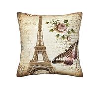 ZISHAK Housses de coussin décoratives universelles pour canapé et siège de voiture Motif Tour de Paris