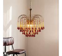 zishuo shop Appliques, En Ambré, Moderne Ennsion En En Forme de Goutte D'Eau Pour Salle À Manger, Chambre À Coucher, Salon/Or/43 Cm