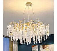 zishuo shop Appliques, En Doré, Moderne En Branches D'Arbre,S En Pour Plafond de Salle À Manger, Plafonnierpendu En Forme de Goutte D'Eau