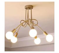zishuo shop Appliques, Moderne, Plafonnier Semi-Encastré de Style Ferme, Style Industriel Du Milieu Du Siècle, Pour Salon, Salle À Manger, Chambre À Coucher, 5 Lumières, Culot E27