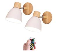 zishuo shop Appliques Murales À Led, Lot de Deux, Avec Télécommande, Sans Fil, Intensité Variable, Réglable, Pour Éclairage de Pièce, Décoration Murale, Piles Non Incluses, 22/08/2019