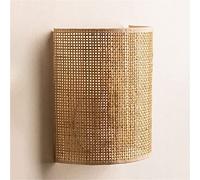 zishuo shop Appliques Murales, Appliques Murales Rétromalistes En Bambou, Appliques Murales Classiques En Bambou Naturel Et Rotin Tissé, Abat-Jour En Bambou, Appliques Murales Rustiques, Lanterne Pour