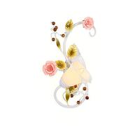 zishuo shop Appliques Murales, Applmurale Rustique, Applmurale Florale Pastorale,Murale Créative Moderne, Abat-Jour En Verre En Forme de Fleur En Céramet de Rose Pour Chambre À Coucher, Balcon, Escali
