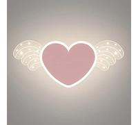 zishuo shop Appliques Murales, Applmurale Simple Pour Chambre D'Enfant, Appldécoen Forme de Cœur, Appliques Murales Led Modernes 12 W, Applmurale En Métal Avec Abat-Jour En Acryliques de Chevet,/Lumiè