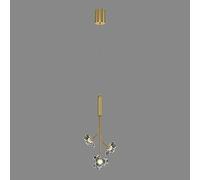 zishuo shop Appliques Murales, Nordic Light Droplight H65 Entièrement En Cuivre,Titespespendues En Forme de Pétale, Abat-Jour En Acrylique, Éclairage de Chevet Pour Chambre À Coucher/Laiton/A