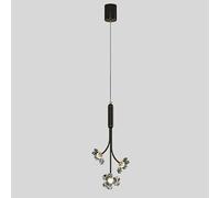 zishuo shop Appliques Murales, Nordic Light Droplight H65 Entièrement En Cuivre,Titespespendues En Forme de Pétale, Abat-Jour En Acrylique, Éclairage de Chevet Pour Chambre À Coucher/Noir/A