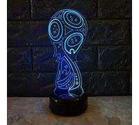 zishuo shop Appliques Murales, Veilleuse Led 3D En Forme de Coudu Monde, 7 Couleurs Changeantes, Interrupteur Tactile,De Table Usb Ou Décoration D'Intérieur