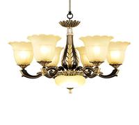zishuo shop Appliques,S Pour Salon, Américain En Cuivre, Stylemaliste Moderne, Pour Salle À Manger, Salon, En Verre, Plafonnier Led À 6 Bras