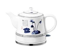 zishuo shop Bouilloire à thé, bouilloire sans fil en céramique rétro 1 L, 1 000 W d'eau rapide pour le thé, le café rapidement