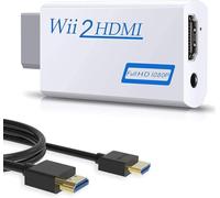 ZISONIX Adaptateur Wii vers HDMI, Câble de 1,5m, Résolution 1080/720, Sortie Audio 3,5mm, Plug and Play pour TV Modernes (Blanc)
