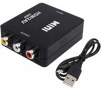 ZISONIX Convertisseur HDMI vers RCA AV/CVSB L/R Vidéo 1080P HDMI2AV Prise en Charge NTSC PAL Sortie Adaptateur de commutateur de détartreur【HDMI vers AV】