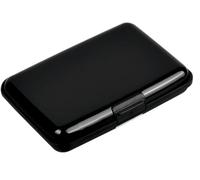 ZISONIX Portefeuille, Format Carte d'identité, permis de Conduire, Protection RFID Contre la fraude et la démagnétisation, modèle Smart Case BIG Stockholm (Argent) (en Noir)