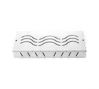 ZiStarlilife 1 boîte en acier inoxydable avec design ventilé à 5 côtés pour grils électriques au charbon de bois, ajoute une riche saveur fumée à la viande et aux légumes, argent, 245 x 117 x 55 cm