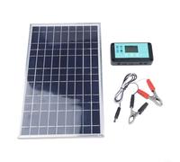 ZiStarlilife 1 ensemble de panneau solaire 10 W 12 V chargeur de batterie avec étanchéité IP65 pour voiture, bateau, camping-car, moto, camping-car, motoneige noir (simple)