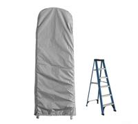 ZiStarlilife 1 housse d'échelle pliable Oxford 210D pour protection extérieure avec bouclier imperméable résistant aux UV et cordon de serrage, pour l'entretien du jardin (50 x 154 x 6,5 cm, gris)