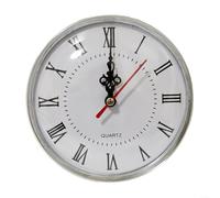 ZiStarlilife 1 insert d'horloge à quartz avec chiffres romains pour cadran, mouvement silencieux pour réparation d'horloge murale ou projets de remplacement, ton or argenté, 130 mm (argent)