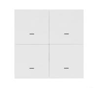 ZiStarlilife 1 lot pour commutateur de scène ZIGBEE 4 Gang 12 scènes Bouton poussoir pour Tuya pour Smart Life Hub Télécommande sans fil Fixation murale Maison Bureau Automation Blanc ABS