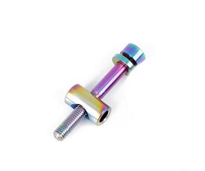 ZiStarlilife 1 paire de boulons M5 x 30/40 mm pour tige de selle de vélo en alliage à faible usure, filetage lisse pour réparation de vélo de route, VTT (M5 x 40 mm, arc-en-ciel)