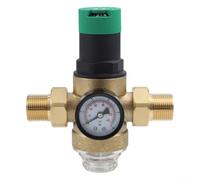 ZiStarlilife 1 régulateur de pression d'eau en laiton pour Honeywell avec jauge et filtre, kit de valve DN 20 réglable pour protection de plomberie domestique (1,9 cm)