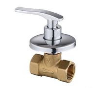 ZiStarlilife 1 vanne de vidange en laiton à ouverture rapide, raccord d'arrêt de douche argenté pour ligne principale dissimulée d'eau du robinet, fixation de plomberie antirouille pour salle de bain