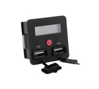 ZiStarlilife 1 voltmètre indicateur de capacité de batterie pour 12 V-24 V Li-ion au plomb pour LIFEPO4 avec deux ports USB, charge rapide pour système solaire marin de camping-car, plastique noir