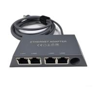 ZiStarlilife Adaptateur Ethernet avec 4 ports RJ45 Gigabit compatible avec routeur Starlink pour mini câble de connexion réseau Gen3, transfert de données haute vitesse de 0,5 m (0,5 m)