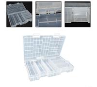 ZiStarlilife Boîte de rangement transparente en polypropylène avec fente pour carte intégrée, peut contenir 60 piles AA et 40 piles AAA, récipient de grande capacité anti-poussière pour la maison et