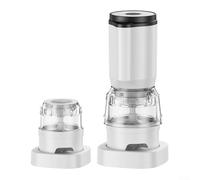 ZiStarlilife BrandName Moulin à poivre électrique rechargeable avec grossièreté réglable, chargement USB, fonctionnement à un bouton, comprend des boîtes à épices gris blanc (blanc)