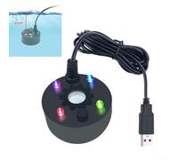 ZiStarlilife Brumisateur USB avec 4 lumières LED, pour mini machine à brouillard pour fontaines intérieures, chaudron de sorcière, décoration d'Halloween, aquarium, fontaine de jardin