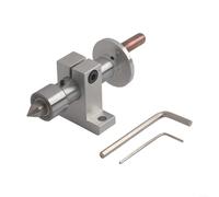 ZiStarlilife Centre de rotation réglable à double roulement pour mini machine de tour, centre rotatif avec stabilité améliorée pour des opérations de tournage lisse du métal et du bois