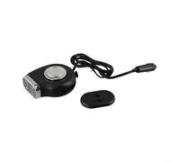 ZiStarlilife Chauffage de voiture 12 V 150 W portable électrique dégivreur avec câble de 1,5 m pour désembuage du pare-brise dans les voitures, camping-cars, bateaux, camping, bureau, noir (12 V noir)