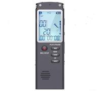 ZiStarlilife Dictaphone numérique pour mini dictaphone professionnel avec lecteur WAV/MP3, appareil audio portable 8 Go à 32 Go pour réunions, conférences, entretiens