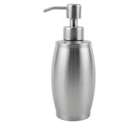 ZiStarlilife Distributeur de savon en acier inoxydable avec buse courbée pour salle de bain, gel douche, shampooing, maison, hôtel, 350 ml