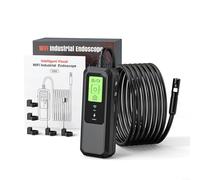 ZiStarlilife Endoscope industriel à double objectif 5 MP, caméra WiFi HD 8 mm avec câble semi-rigide de 1 m, portée d'inspection étanche IP67 pour détection de vidange d'égout de tuyau de moteur