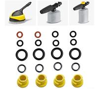 ZiStarlilife Ensemble buse et joint torique pour nettoyeur haute pression 2.640-729.0 Compatible avec Karcher K2 K3 K4 K5 K6 pour modèles K7, comprend des rondelles rouges grandes, moyennes et petites