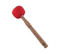 ZiStarlilife Ensemble de bol chantant en bois avec tête en coton - Kit de yoga - Outils de soulagement du stress - Prise en main confortable - Pour la pleine conscience et la relaxation - Rouge