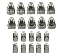 ZiStarlilife Ensemble de buses de coupe plasma pour torche P80, électrodes en cuivre sans oxygène avec hafnium, bouclier de buse CuCrZr, ouverture de 15 mm, compatible avec CUT-70/80/100/120