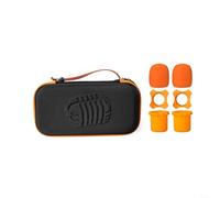 ZiStarlilife Étui de transport pour double micro, 1 étui de rangement en EVA pour microphones sans fil JBL pour Partybox avec kit antidérapant, coque de protection rigide portable, 26 x 19 x 8 cm