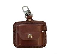 ZiStarlilife Étui en cuir pour écouteurs Sony WF-1000XM6, coque de protection complète avec mousqueton clip, coupe ajustée, résistante aux chocs, pour voyage et trajets quotidiens, bleu foncé (marron