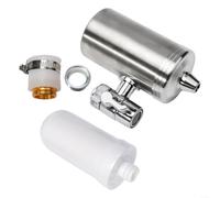 ZiStarlilife Filtre à eau pour robinet en acier inoxydable avec élément en céramique, élimine les sédiments de rouille pour évier de cuisine et de salle de bain, argent, 127 x 110 mm (B)