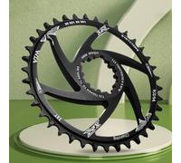 ZiStarlilife GXP Plateau de pédalier à montage direct 6 mm en alliage d'aluminium CNC étroit large vitesse unique pour VTT cyclisme 30T-40T Noir (38T)