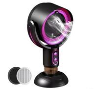 ZiStarlilife Hotte de bureau portable alimentée par USB 8 W Ventilateur d'échappement réglable 2 vitesses pour éliminer la fumée pour la cuisine et le barbecue en plein air ABS noir 35 cm (noir violet