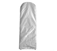ZiStarlilife Housse d'échelle pliable imperméable avec cordon de serrage réglable en bas pour le rangement extérieur, tissu Oxford, facile à nettoyer, noir argenté, 50 x 195 x 12 cm (argenté)