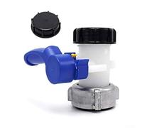 ZiStarlilife IBC Raccord de vanne de conteneur DN40/DN50 Adaptateur de robinet d'arrêt en plastique avec raccord métallique pour réservoir d'eau Système de collecte de pluie (DN50 (75 mm)