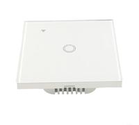 ZiStarlilife Interrupteur intelligent 1 gang, interrupteur mural tactile WiFi avec minuterie, commande vocale pour Alexa et Google Home, télécommande par application, panneau en verre trempé, type 86