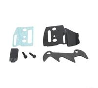 ZiStarlilife Kit d'accessoires pour tronçonneuse - Boulon de vilebrequin gauche - Guide de joint pour chinois 45 CC 52 CC 58 CC 4500 5200 5800 - En plastique gris argenté - Entretien du jardin