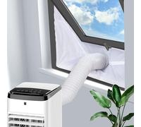 ZiStarlilife Kit de joint de fenêtre portable pour climatiseur portable, longueur réglable, tissu d'étanchéité avec fermeture éclair pour climatiseurs mobiles 300 cm, 400 cm, blanc (400 cm)