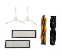 ZiStarlilife Kit de remplacement 5 pièces pour Dreame D20 for Plus avec brosse à rouleau double, brosses latérales et filtres en nylon et plastique pour nettoyage de la maison